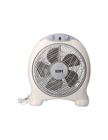 Ventilador box fan. color blanco/gri. potencia: 45w aspas: ø30,5cm 38,5x13x46cm edm