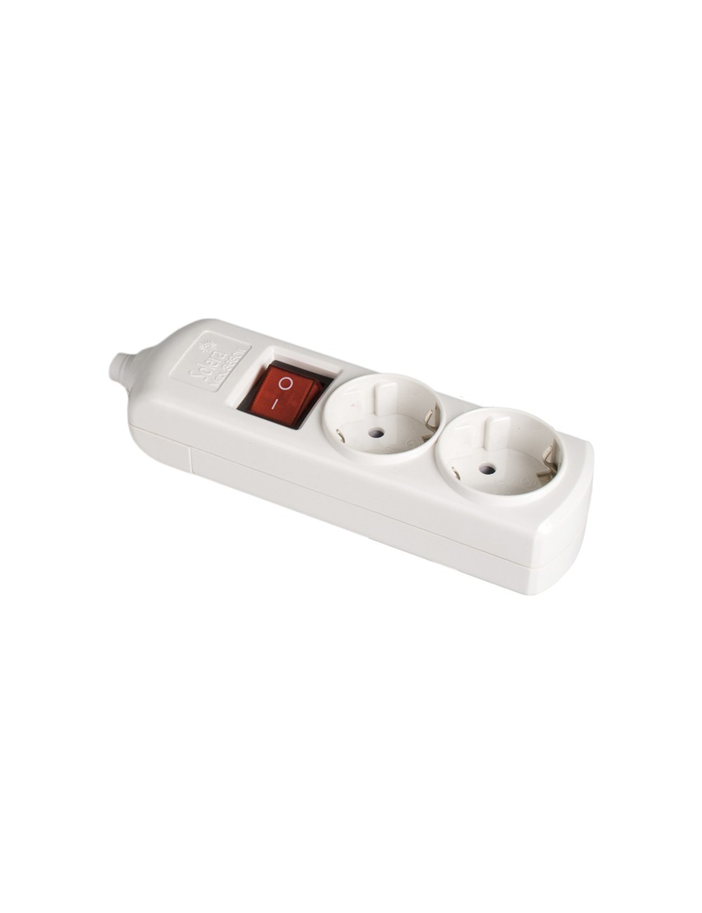 Base bipolar 2 tomas con t/tl 10/16a 250v blanco + interruptor luminoso solera 8002il