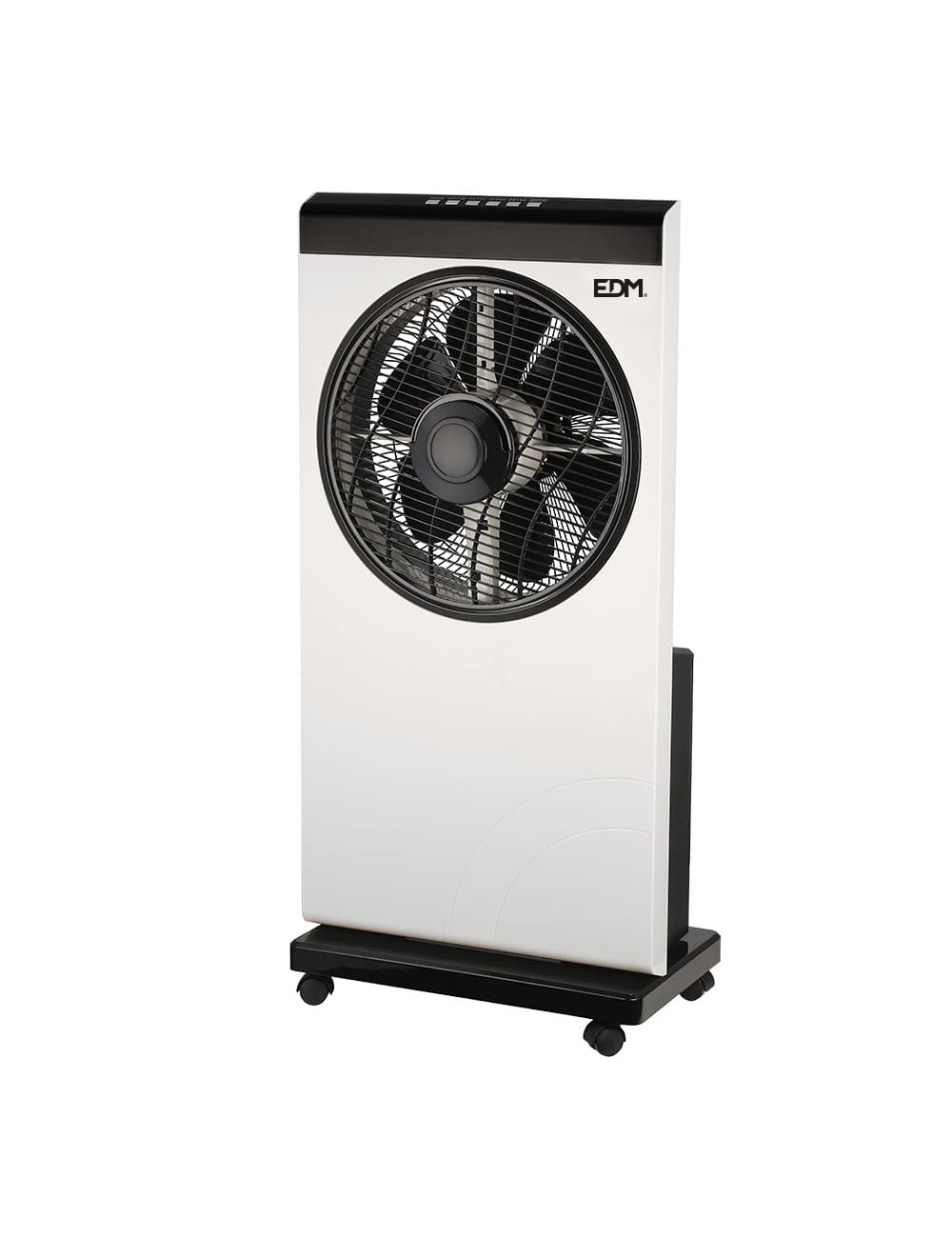 Ventilador nebulizador con mando a distancia. color blanco/negro. potencia: 80w aspas: ø30cm 39x24x84cm edm