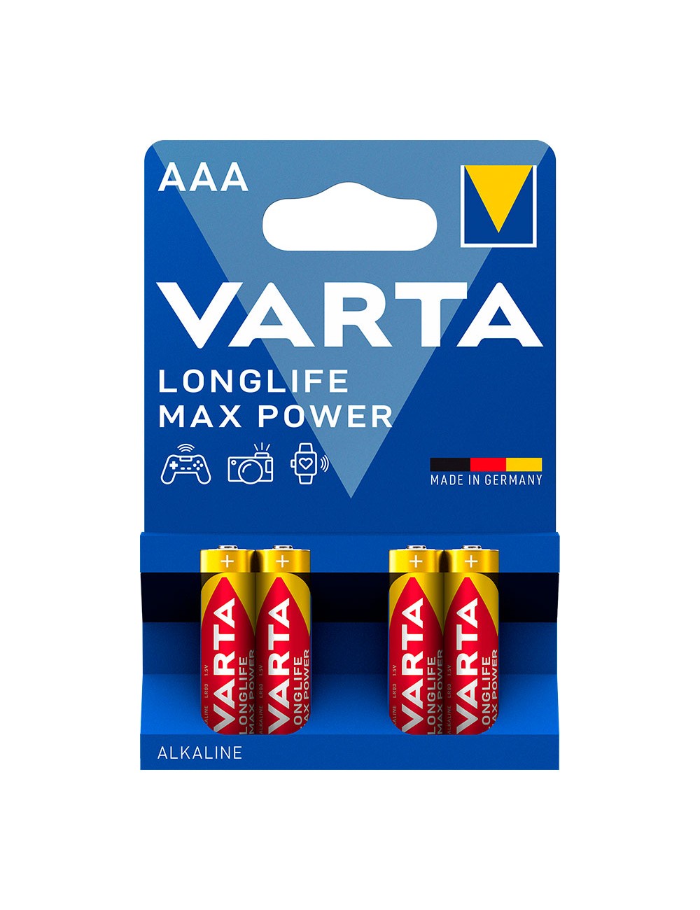 Pila varta longlife max power aaa - lr03 (blister 4 unid.) ø10,5x44,5mm