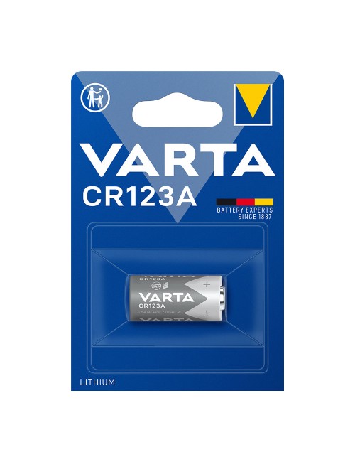 Pila varta lithium cr123a 3v (blister 1 unid.) ø17x34,5mm