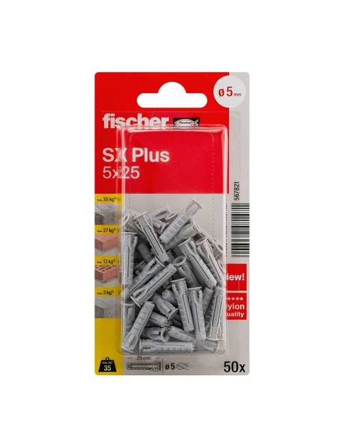 Blister taco fischer sx plus ø5x25mm k nv 50 unid. 567821