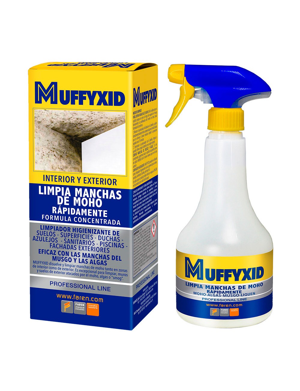 Muffyxid box 500ml eliminador moho desinfectante con cloro activo