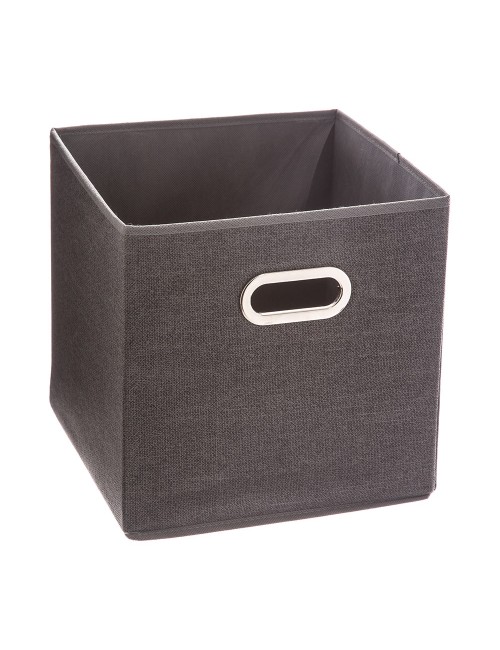 Caja organizadora color gris oscuro para estanteria 31x31cm