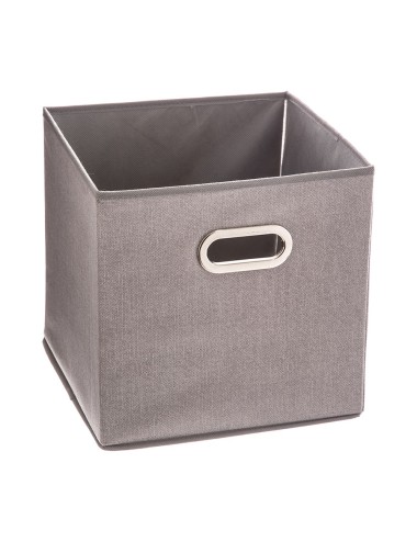 Caja organizadora color gris claro para estanteria 31x31cm