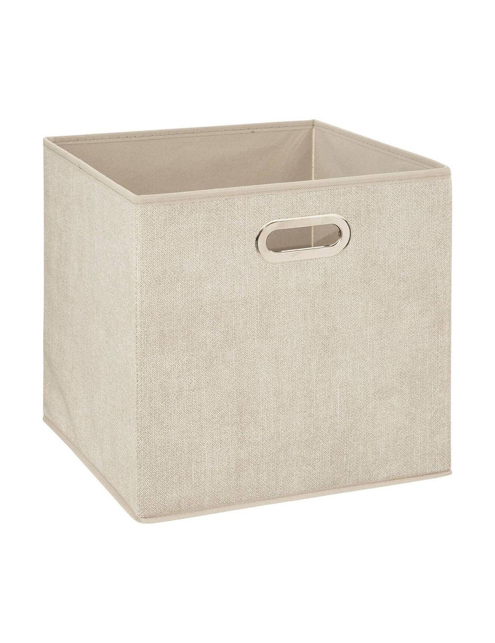 Caja organizadora color beige para estanteria 31x31cm