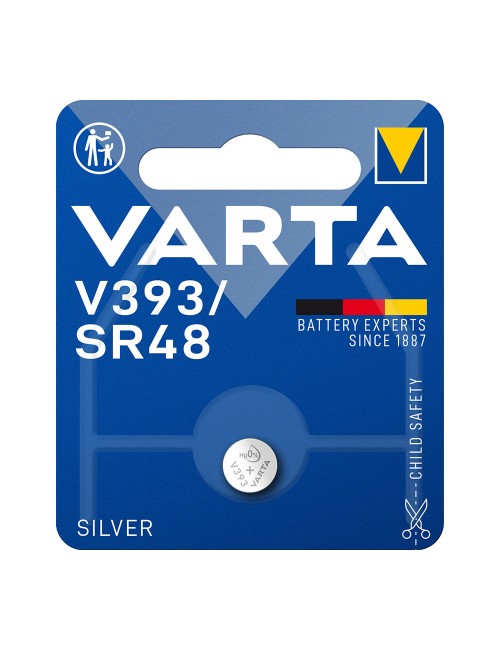 Micro pila de boton varta silver sr48 - v393 1,55v (blister 1 unid.) ø7,9x5,4mm