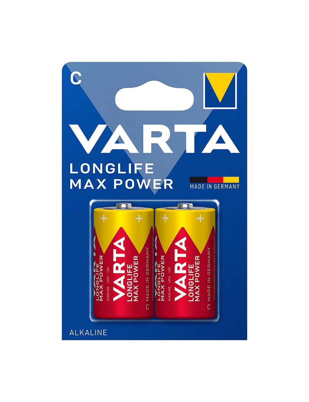 Pila varta long life max power c - lr14 (blister 2 unid.) ø26,2x50mm