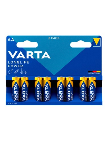 Pila varta longlife power aa - lr06 (blister 8 unid.) ø14,5x50,5mm