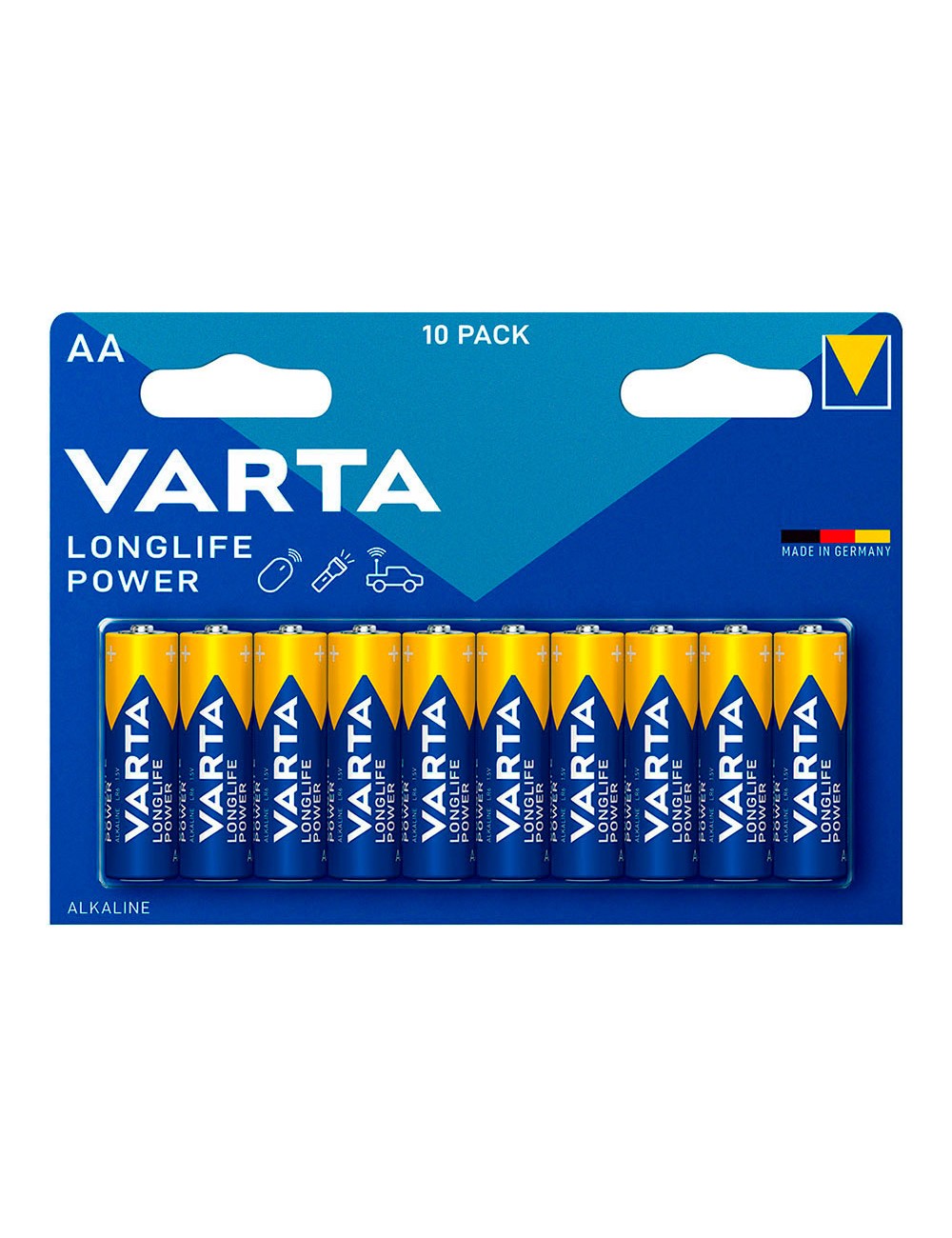 Pila varta longlife power aa - lr06 (blister 10 unid.) ø14,5x50,5mm