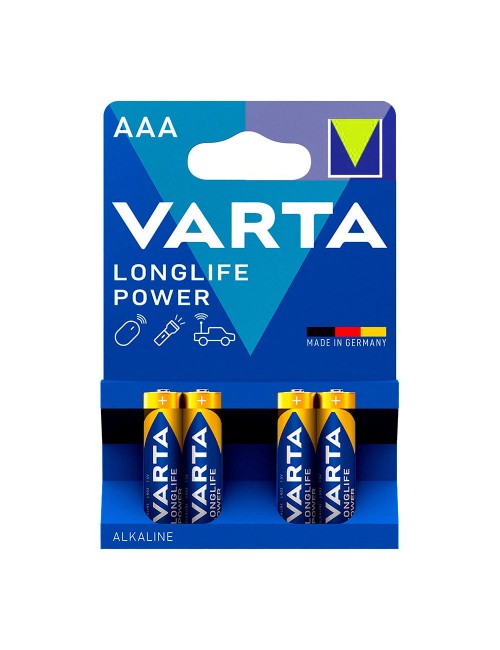 Pila varta alkalina longlife aaa - lr03 2 tiras (10 blisters 4 unid.) ø10,5x44,5mm precio por blister