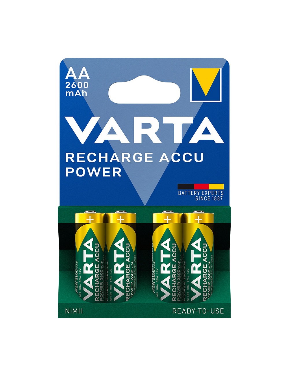 Pila varta recargable accu power aa - lr06 2600ma (blister 4 unid.) ø14,5x50,5mm