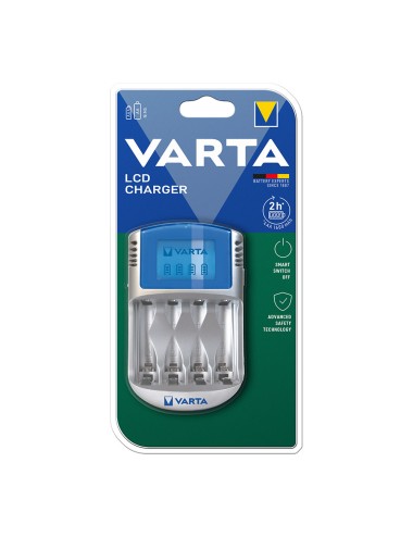 Cargador varta sin pilas lcd 220v, 12v y usb