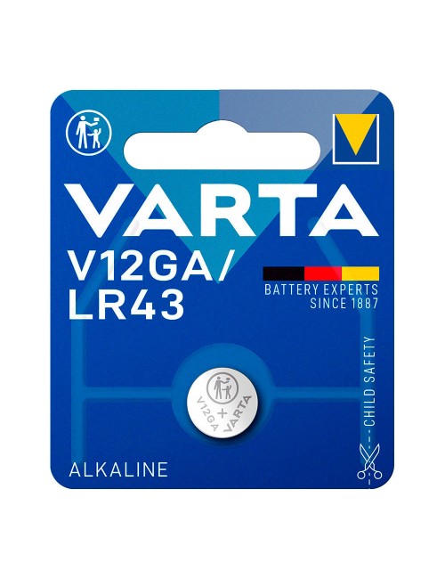 Pila varta lr43 - v12ga 1.5v alkalina (blister 1 unid.) ø11,6x4,2mm