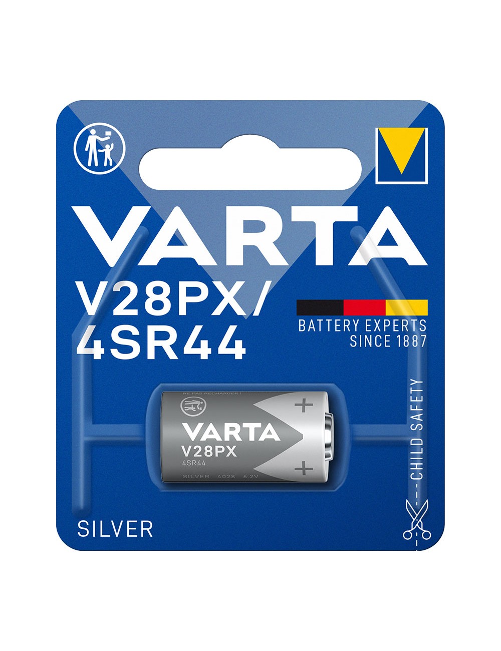 Pila varta silver v28px / 4sr44 6,2v (blister 1 unid.) ø13x25,2mm