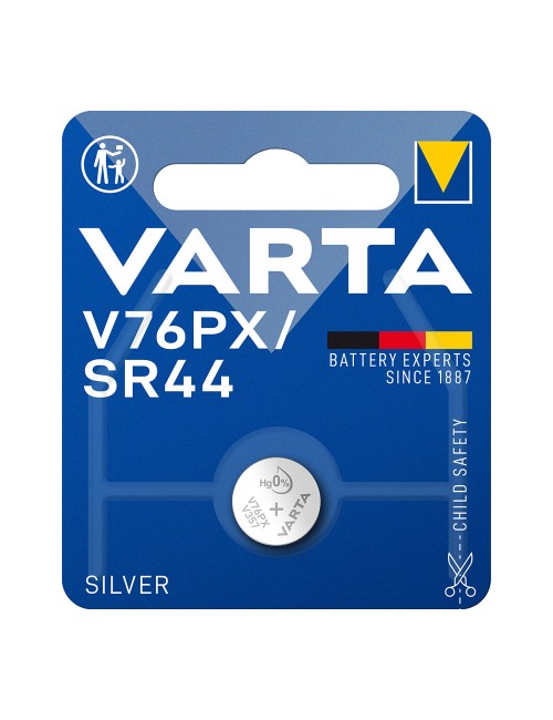 Micro pila de boton varta silver sr44 - v76px 1,55v (blister 1 unid.) ø11,6x5,4mm