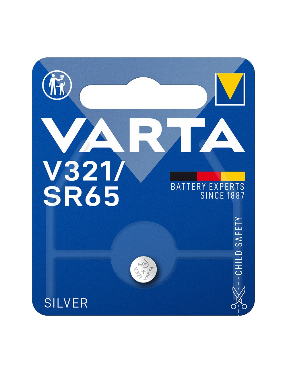 Micro pila varta silver sr65 - v321 1,55v (blister 1 unid.) ø6,8x1,65mm