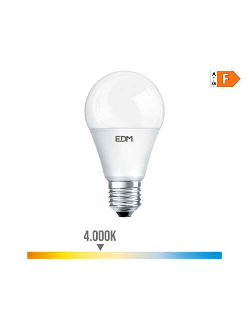 Bombilla standard led e27 7w 600lm 4000k luz dia ø6x10,8cm edm