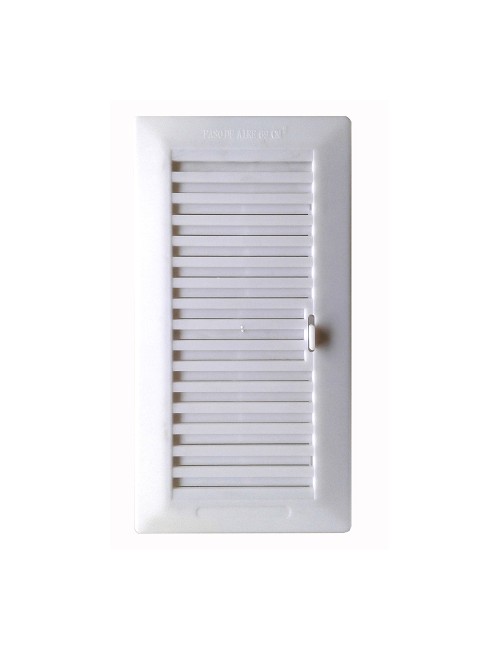 Rejilla empotrar regulable 13.3x26cm + marco abs blanco (g)