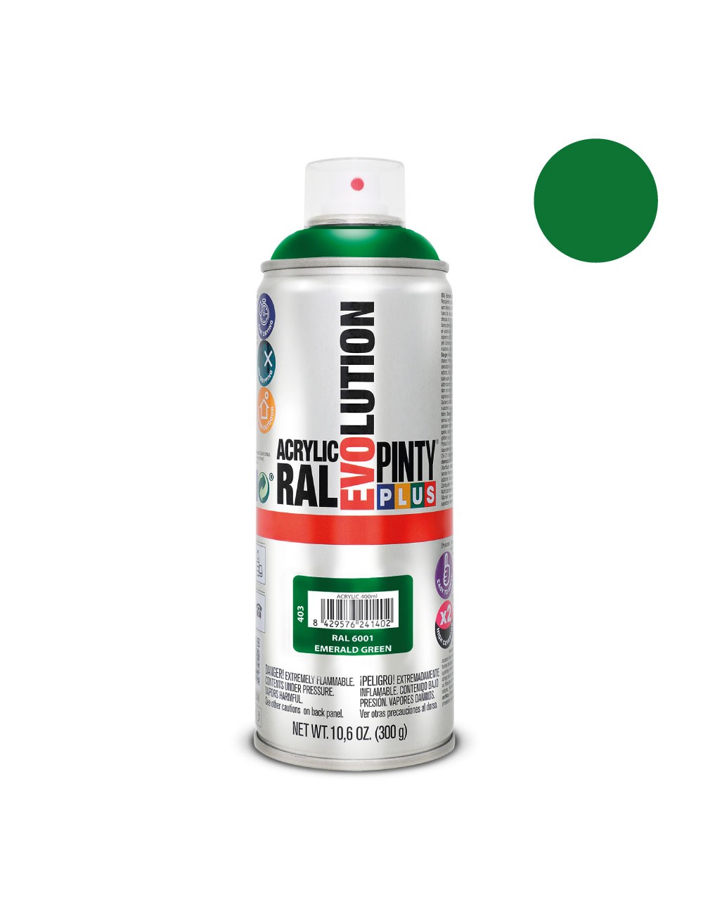 Pintura en spray pintyplus evolution 520cc ral 6001 verde esmeralda