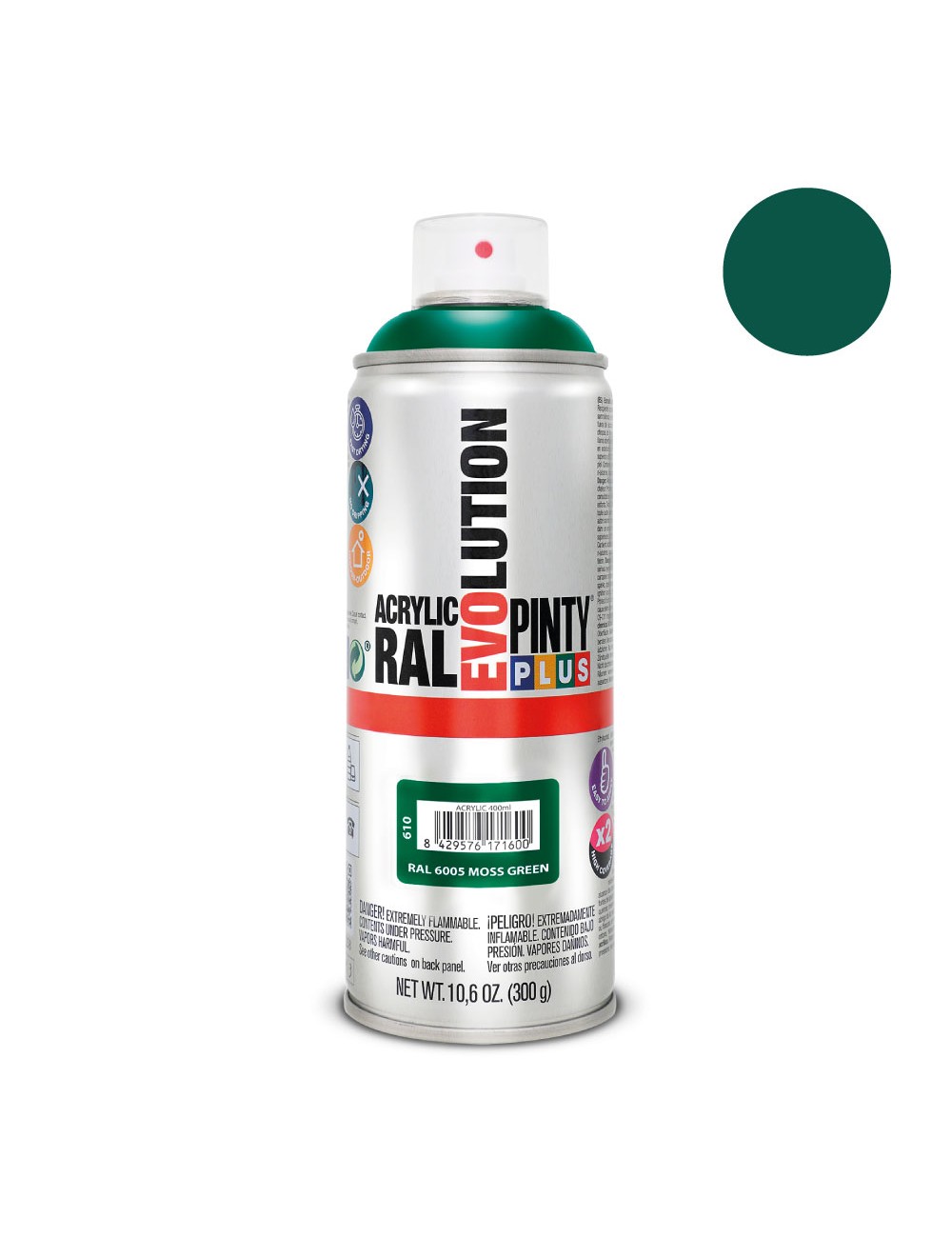 Pintura en spray pintyplus evolution 520cc ral 6005 verde musgo