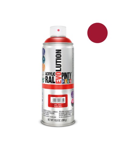 Pintura en spray pintyplus evolution 520cc ral 3003 rojo rubí