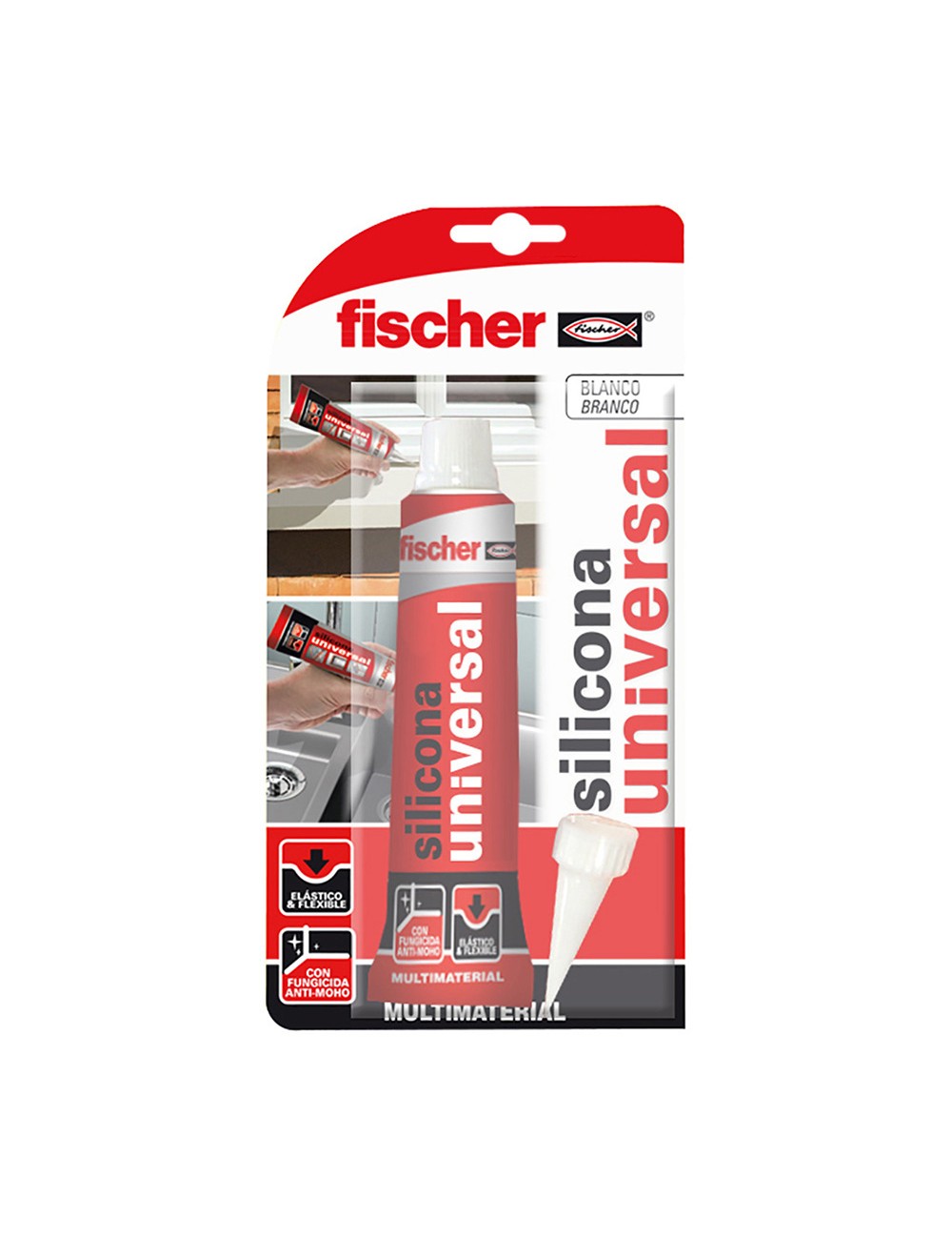 Blister silicona universal transparente 98719 fischer 50ml