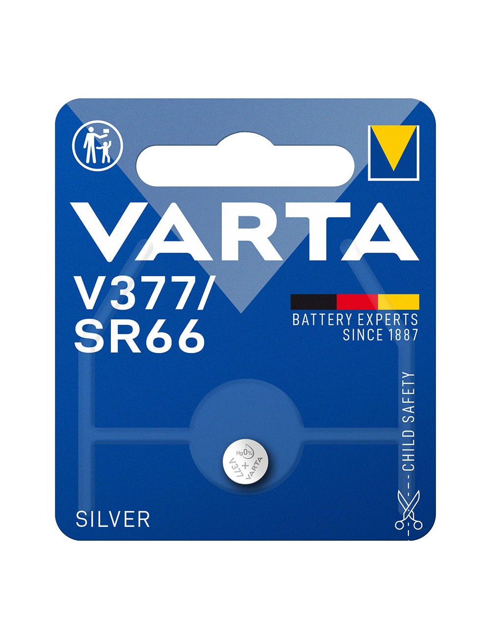 Micro pila de boton varta silver sr66 - v377 1,55v (blister 1 unid.) ø6,8x2,5mm