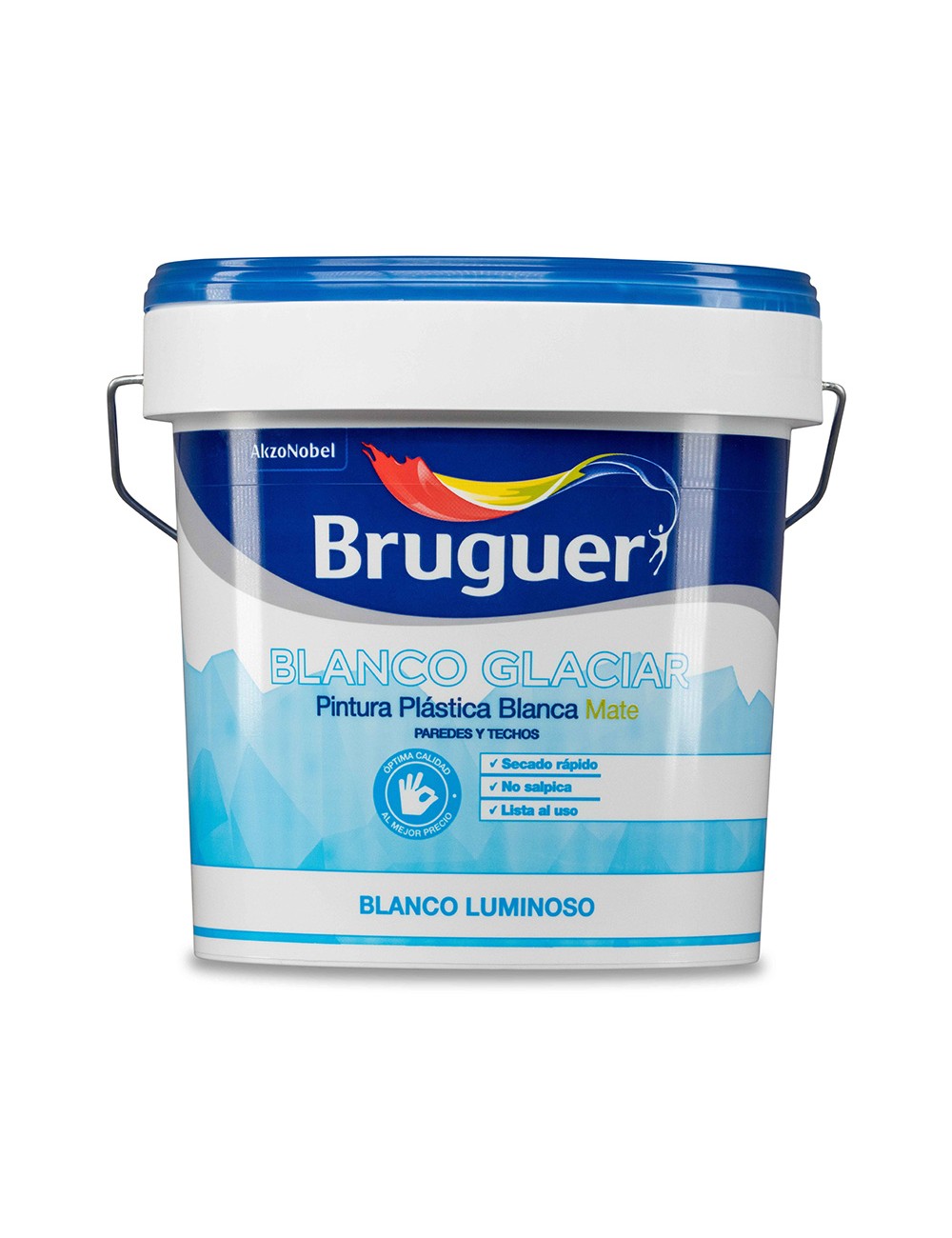 Pintura plástica interior blanco glaciar mate 4l 5208049 bruguer