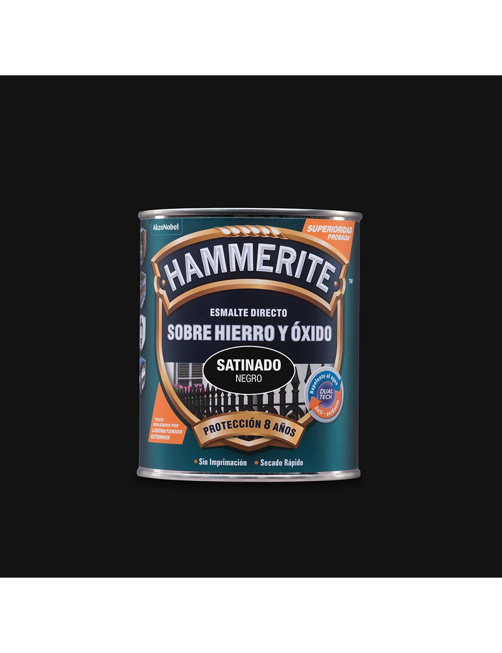 Hammerite esmalte metalico satinado negro 0.750l 5093689