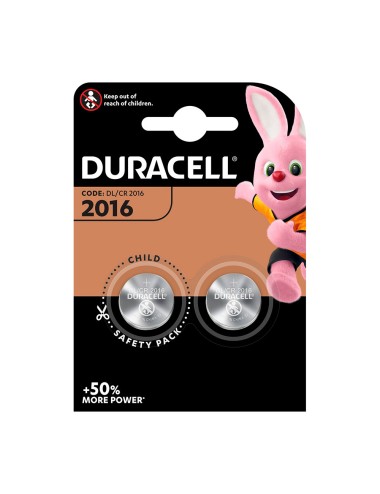 Micro pila litio boton duracell cr2016 (blister 2 unid.) ø20x1,6mm