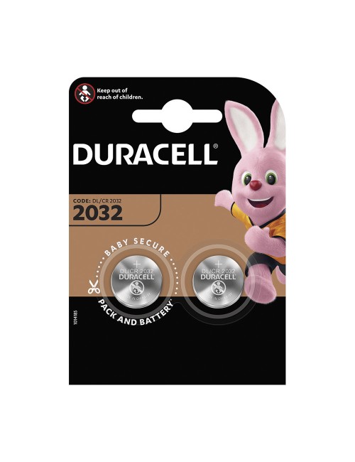 Micro pila litio boton duracell cr2032 (blister 2 unid.) ø20x3,2mm