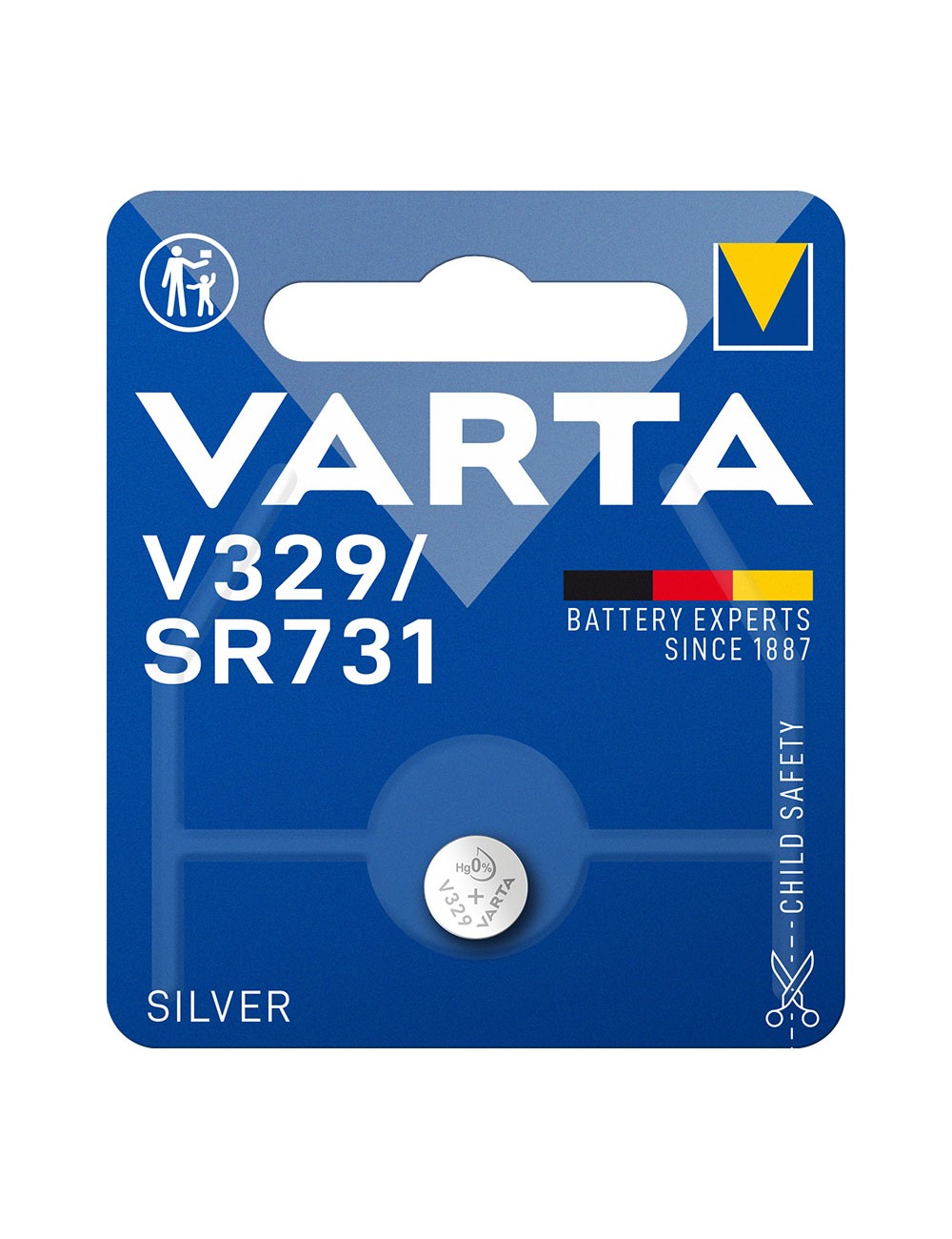 Micro pila de boton varta silver sr73 - v329 1,55v (blister 1 unid.) ø7,9x3,1mm