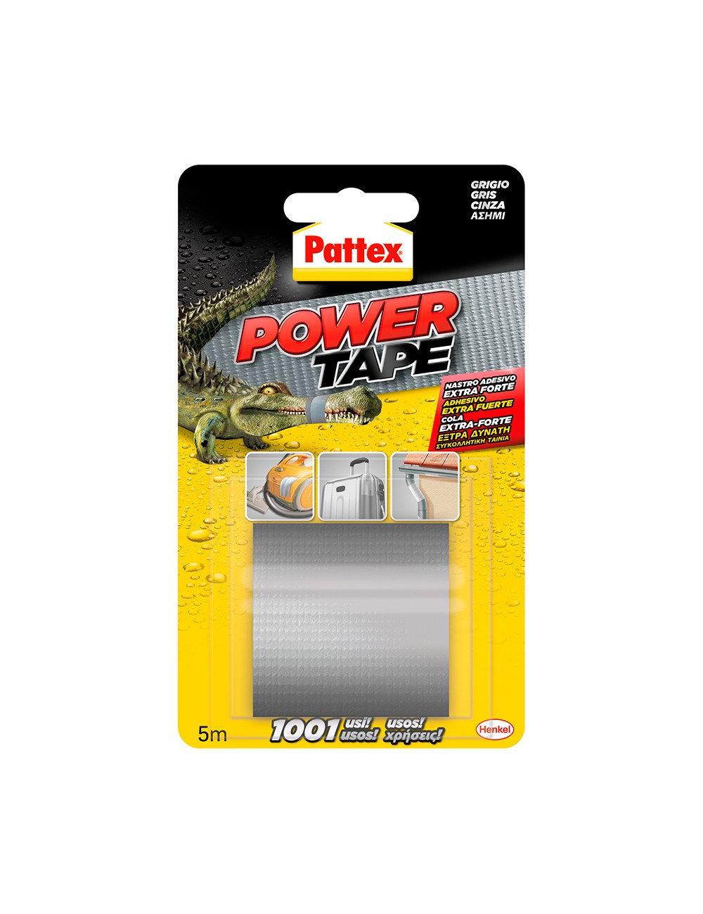 Pattex power tape cinta americana 50cm 5m gris 1659547