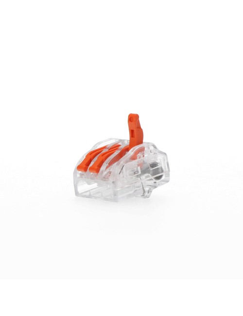 Conector empalme 3 tomas de 0,75a 2,5mm (envasado 5 unid.)