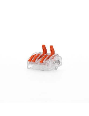 Conector empalme 5 tomas de 0,75a 2,5mm (envasado 5 unid.)