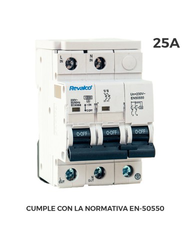 Iga 2p 25a c 10ka protector de sobretension permanente segun normativa en-50550 y transitorio 5-15ka 275v