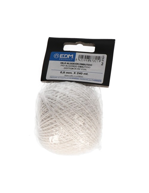 Hilo algodon embutido 100g/240m blanco edm