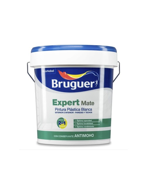 Pintura pp mate blanca expert 15l para interior y exterior 5208090 bruguer