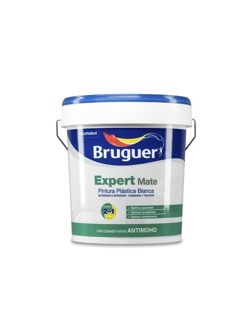 Pintura pp mate blanca expert 0,75l para interior y exterior 5222118 bruguer