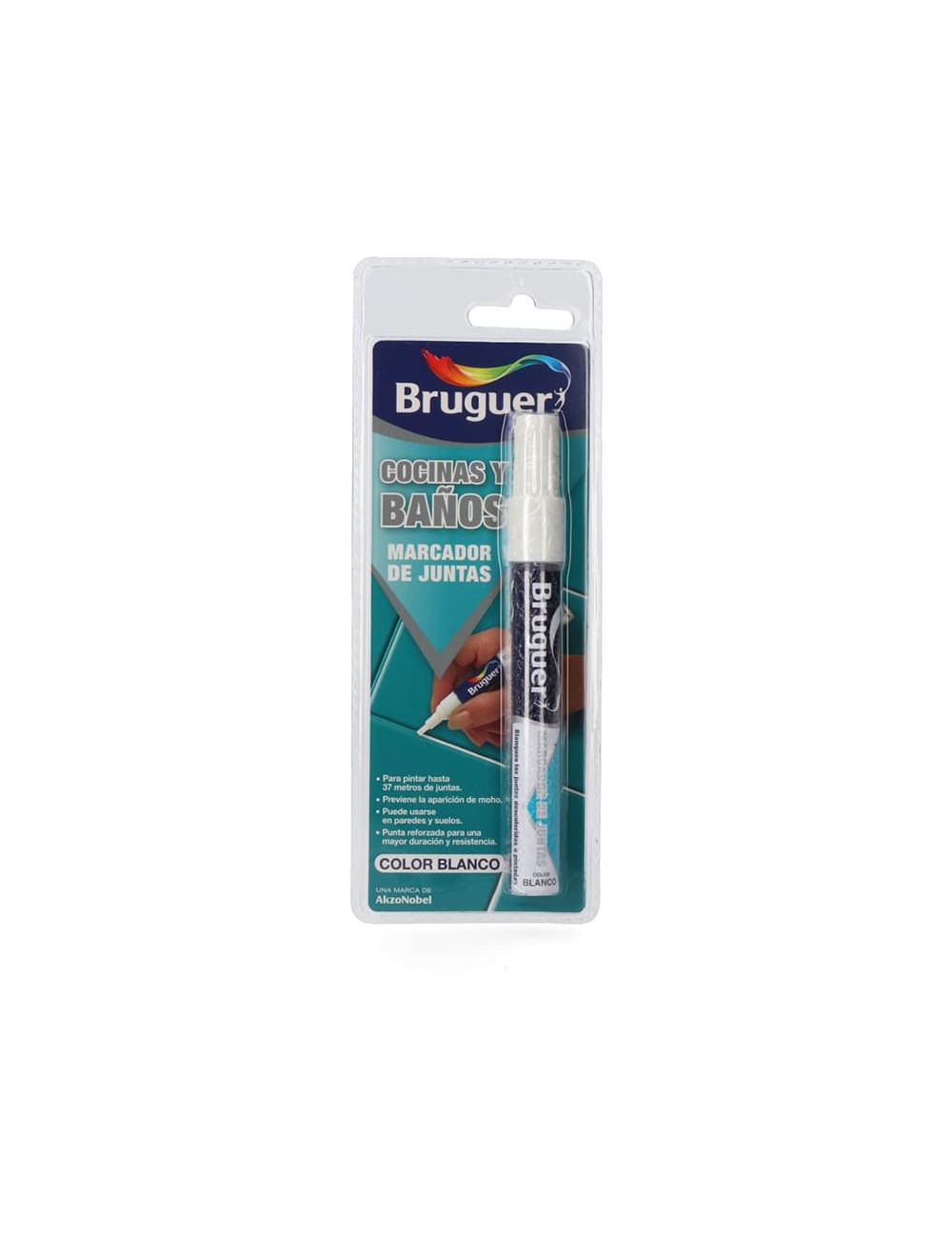 Marcador de juntas blanco blister 5160705 bruguer