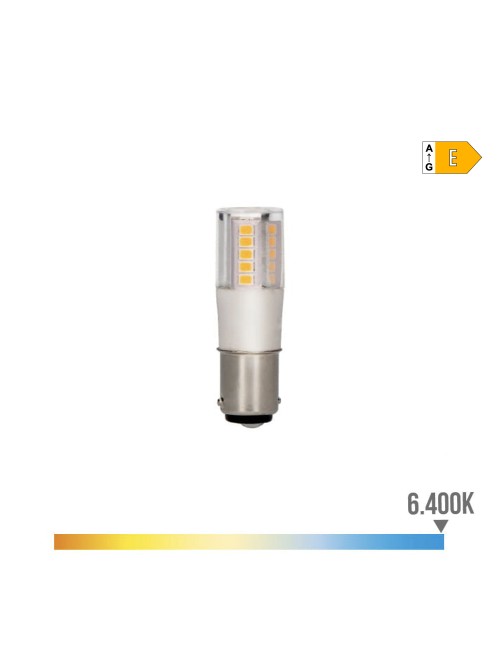 Bombilla bayoneta led b15d 5,5w 700lm 6400k luz fria ø17x57mm edm