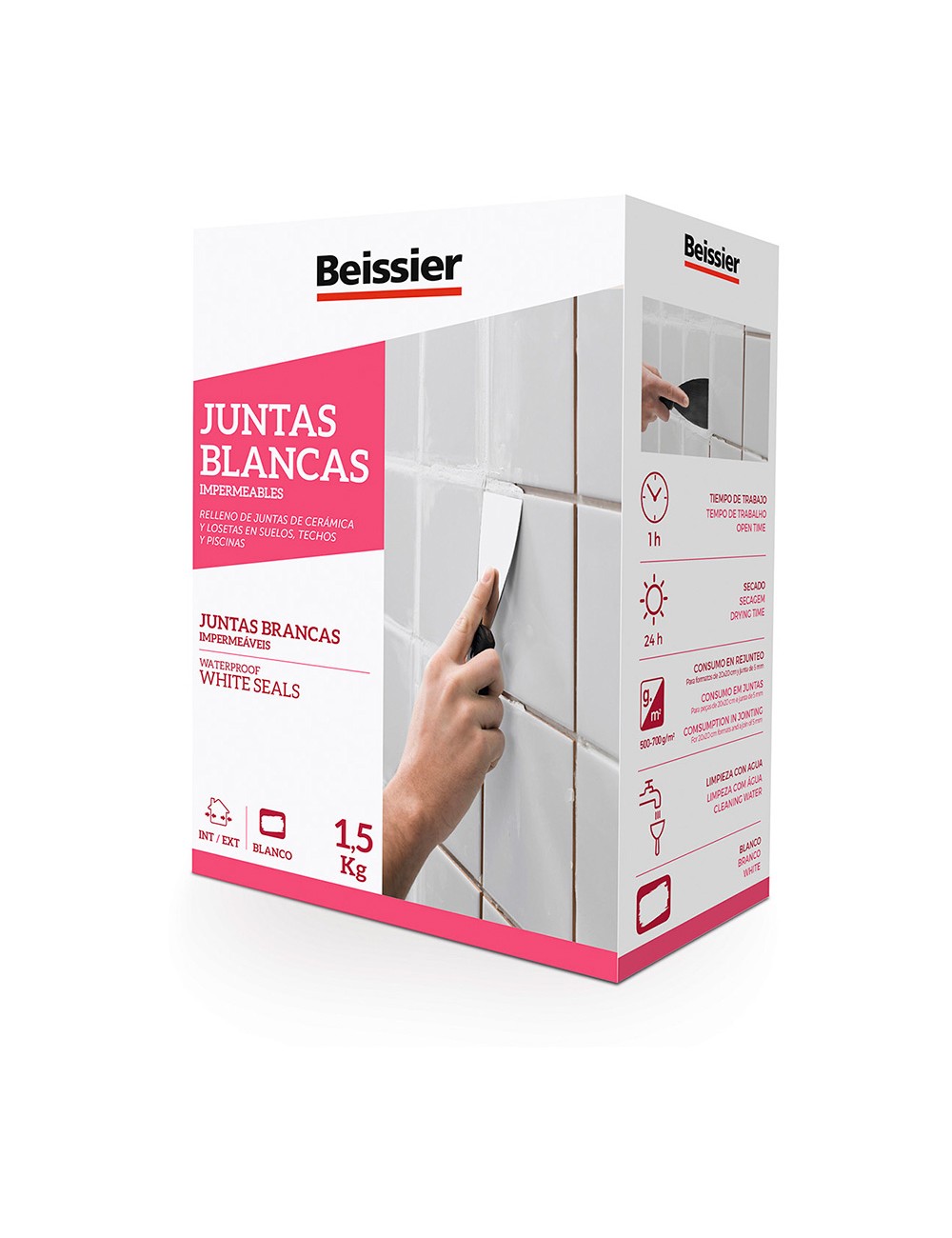 Beissier juntas blancas impermeables 1,5kg 70162-002