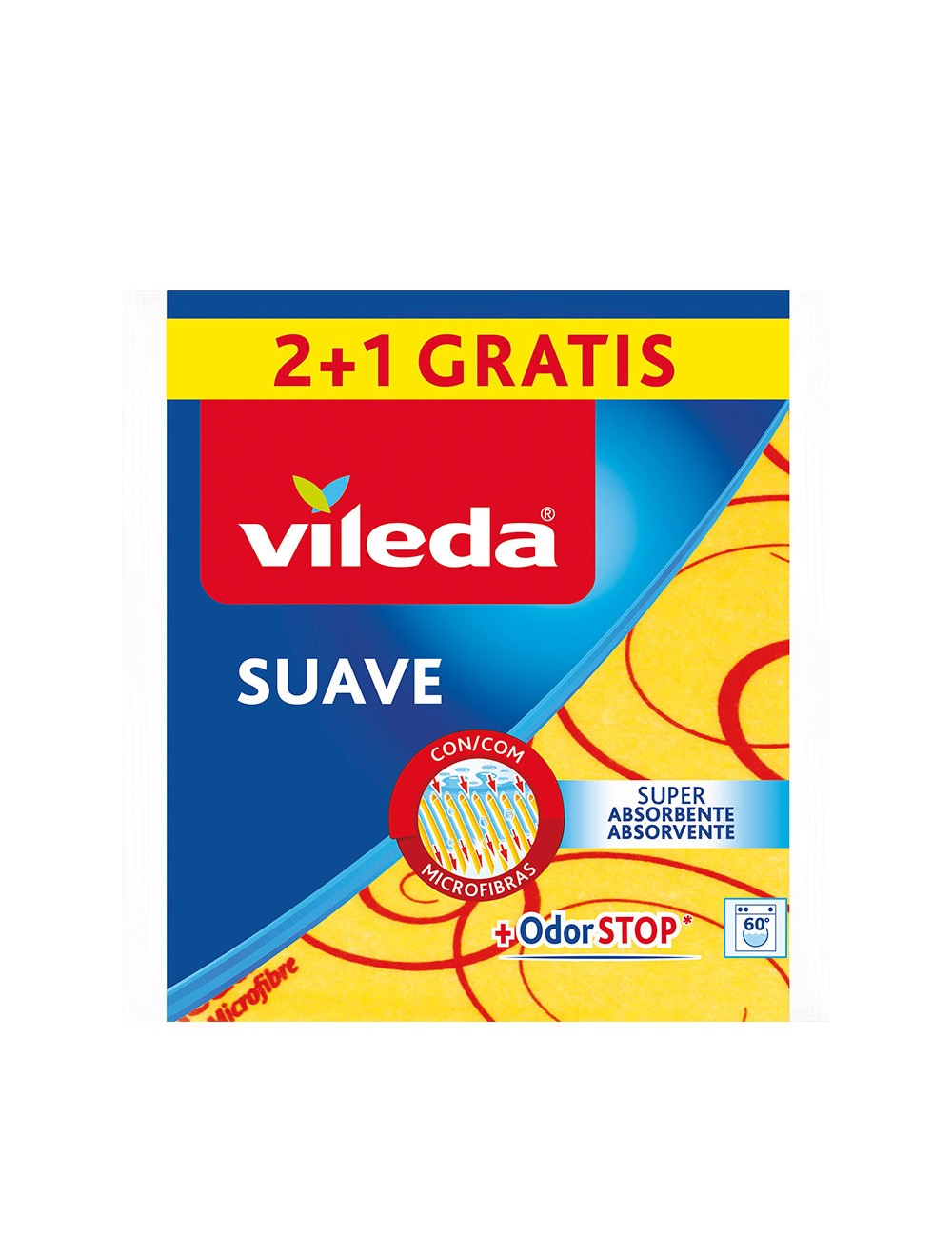 Bayeta amarilla suave 2+1 30% microfibra 170812 vileda