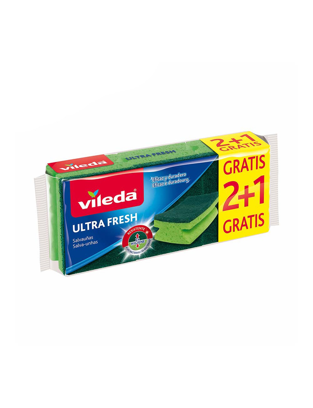 Salva uñas verde 2+1 ultrafresh 162297 vileda