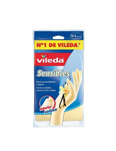 Guantes sensibles talla m 112168 vileda