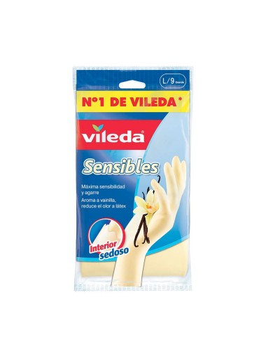 Guantes sensibles talla l 112169 vileda