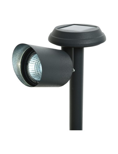 Estaca de jardin proyector solar led 3lm 6400k 45° 10x17x25,5cm