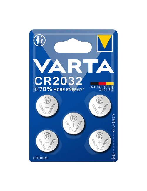 Micropila lithium cr2032 3v varta (blister 5 unid.) ø20,0x3,2mm