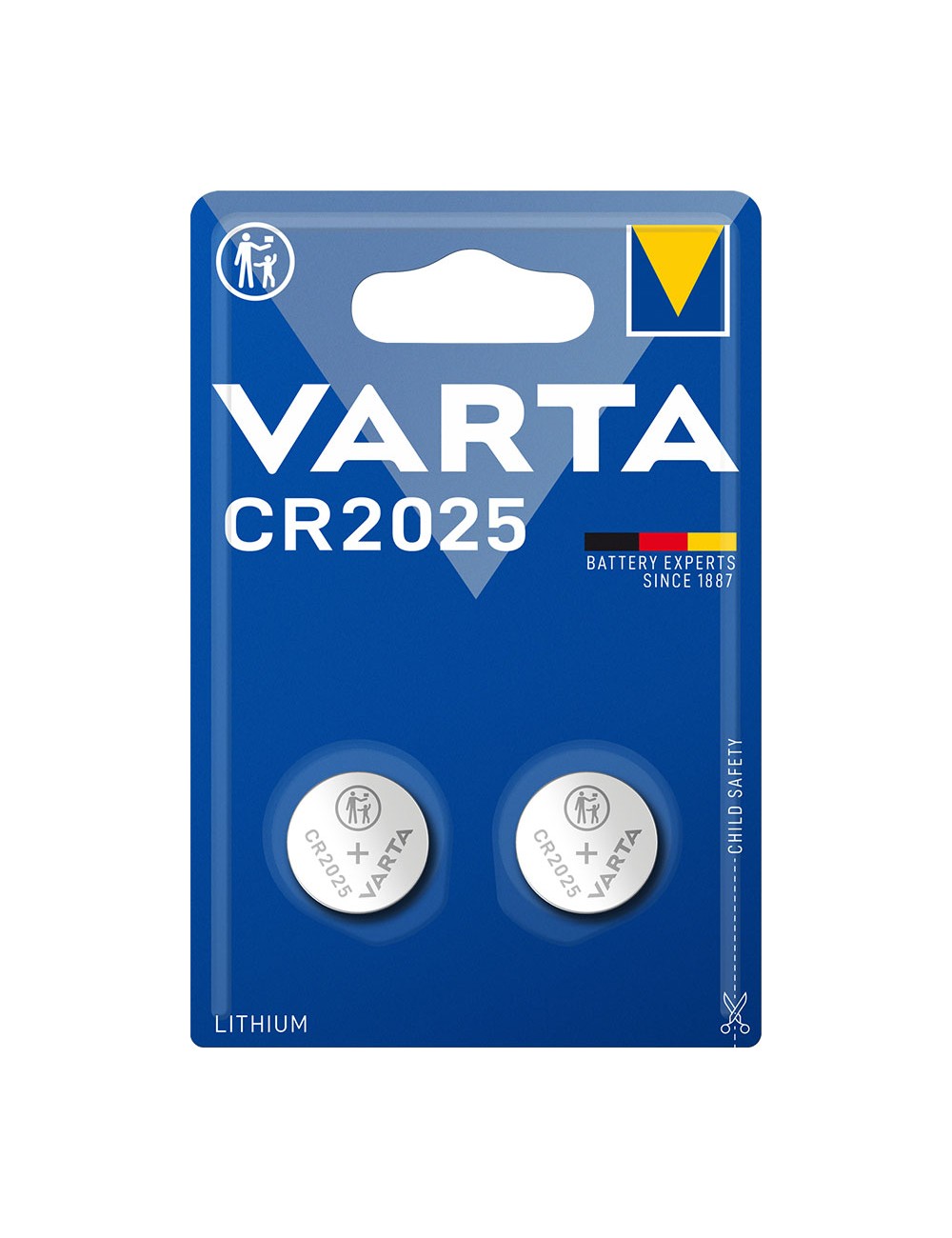 Micropila lithium cr2025 3v varta (blister 2 unid.) ø20,0x2,5mm